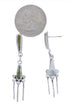 Southwestern Turquoise Sterling Silver Post Dangle Earrings EX31293